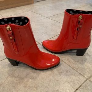 Kate Spade Red Ankle Bootie Rainboot
